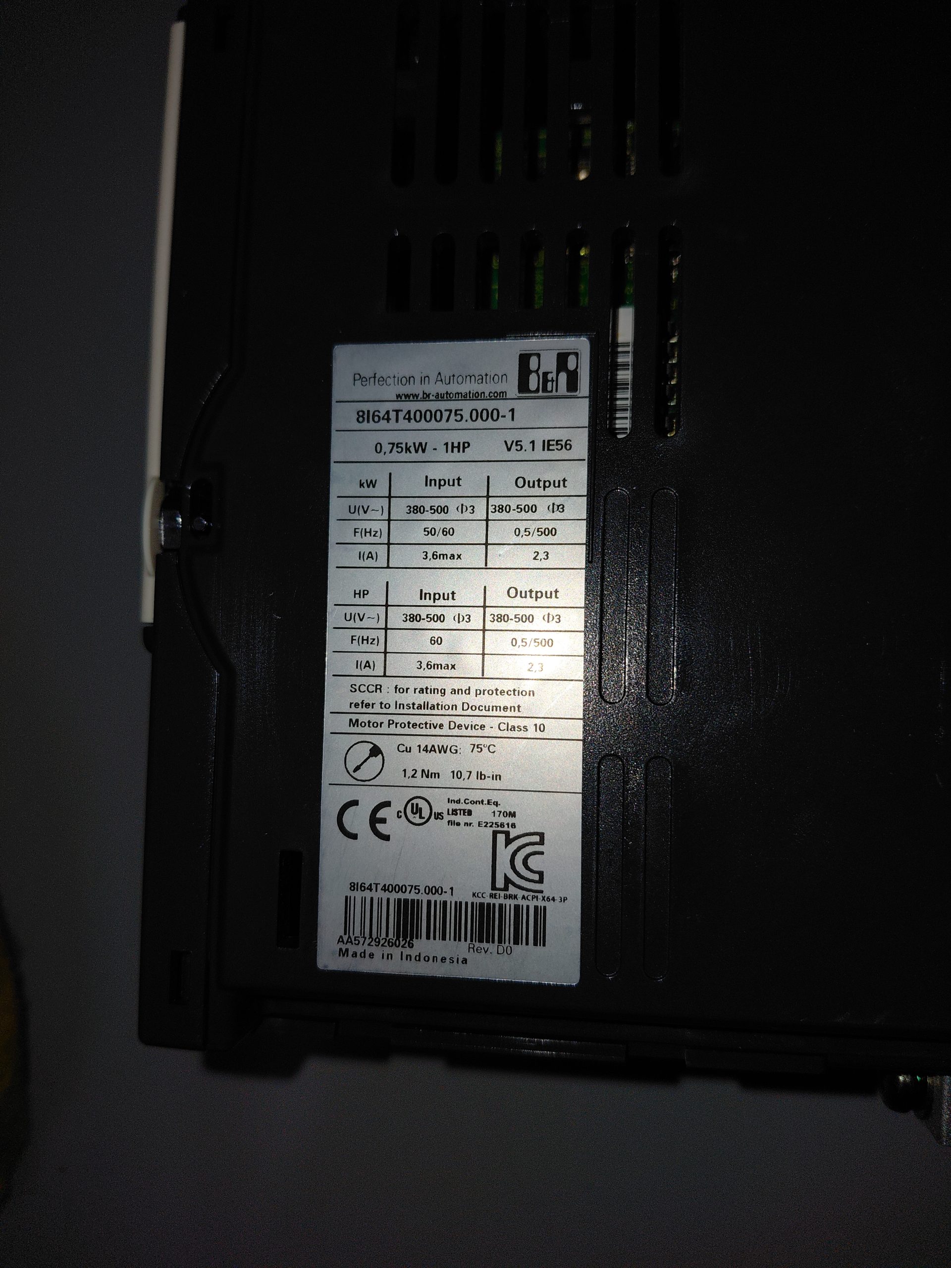 Frekvenční měnič ACOPOS X64 0,075kW - obrázek 2
